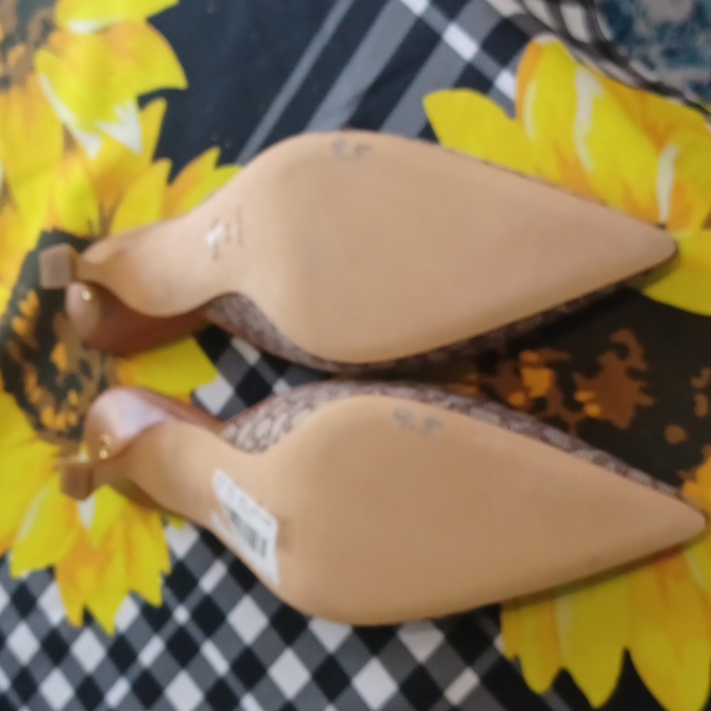 NEW COACH Signature Jacquard Renn Mule Heels In Micro Signature Jacquard Print - Picture 15 of 16